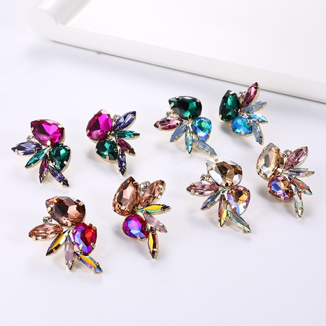 European and American color diamond earrings wholesale's discount tags