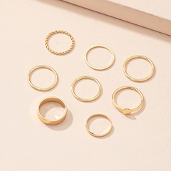 Plain ring ring set female simple geometric couple alloy ring wholesale