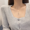 Simple geometric triangle pendant short zircon titanium steel necklacepicture10