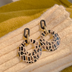 fashion geometric circle hoop acrylic earrings wholesale