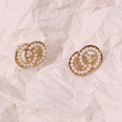 simple pearl small exquisite alloy earrings wholesale