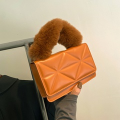 Korean version popular indentation rhombus portable small bag texture chain shoulder bag diagonal bag