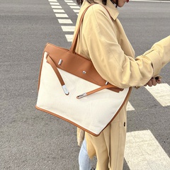 Large-capacity new canvas fashion commuter shoulder versatile portable tote bag