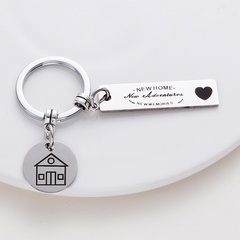 new stainless steel keychain 2021 new home new home friend gift wholesale
