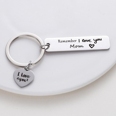 Remember I Love You Son Mom Stainless Steel Family Key Chain Gift for Family
