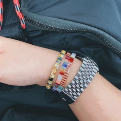 Ins Nischen design böhmischer Stil tila Yuyuzhu hand gefertigte Perlen Regenbogen All-Match-Stapel kleines Armband weiblich