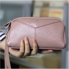 Fashion cowhide women's clutch Korean version leather coin purse hand bag cowhide mobile phone bag