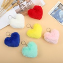 New fashion plush heartshaped fur ball pendant cute keychainpicture7
