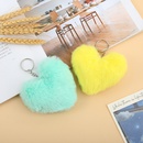 New fashion plush heartshaped fur ball pendant cute keychainpicture8