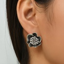 Fashion European and American Retro Threedimensional Carved Color Diamond Stud Earringspicture3