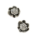 Fashion European and American Retro Threedimensional Carved Color Diamond Stud Earringspicture7