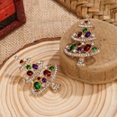 European and American Fashion Creative Style Christmas Tree Earrings Diamond Jewelry Alloy Jeweled Earrings Accessoriespicture4