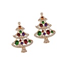 European and American Fashion Creative Style Christmas Tree Earrings Diamond Jewelry Alloy Jeweled Earrings Accessoriespicture7