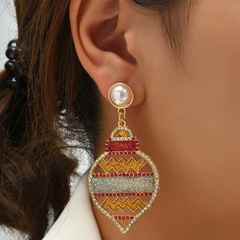 Boucles d'oreilles ethniques à la mode exagérées boucles d'oreilles creuses de lanterne de vacances bijoux créatifs en gros