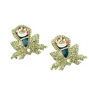 simple creative alloy diamond earrings retro fashion animal frog character element earringspicture7