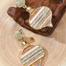 European and American new peach heart rhinestone color earrings metal unique design earringspicture4