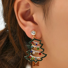European and American Popular Selling New Christmas Tree Earrings Female Creative Holiday Fashion Gift Ear Rings Wholesale