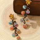 European and American new color diamond ball earrings retro star rhinestone earrings wholesalepicture4