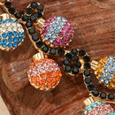 European and American new color diamond ball earrings retro star rhinestone earrings wholesalepicture6