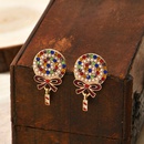 European and American alloy color diamond pearl lollipop earrings female creative earringspicture4