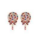 European and American alloy color diamond pearl lollipop earrings female creative earringspicture7