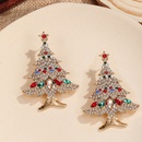 Christmas Earrings Christmas Tree European and American Fashion Rhinestone Colored Diamonds Christmas Tree Womens Accessoriespicture4