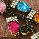 Christmas series color retro neon light dropshaped branch shape colored diamond earringspicture6