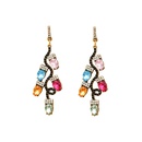 Christmas series color retro neon light dropshaped branch shape colored diamond earringspicture7