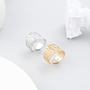 New retro opening stainless steel hollow ring adjustable titanium steel fashion ringpicture12