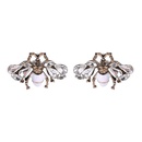 new creative insect personality alloy painting oil diamond bee earrings wholesalepicture16