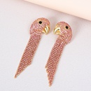 Creative alloy diamond rhinestone parrot head tassel earringspicture16