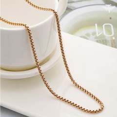 European and American Style Necklace Women's Clavicle Chain Affordable Luxury Fashion Simple All-Match Special-Interest Design Ins Style 18K Gold Titanium Steel Chain