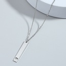 titanium steel smooth long strip hollow love pendant sweater chain mens necklacepicture10