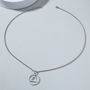 hiphop trendy iron triangle necklace titanium steel pendant jewelrypicture9