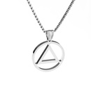 hiphop trendy iron triangle necklace titanium steel pendant jewelrypicture11