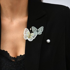 Creative fabric butterfly collar brooch Korean simple cute pin jewelry