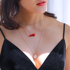 Nouveaux bijoux de plage chaîne de clavicule en pierre de corail naturel collier multicouche de perles baroques en gros