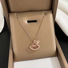 Titanium steel Korean new fan smart clavicle chain simple jewelry necklace