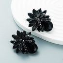 Fashion color diamond series alloy glass diamond flower earrings wholesalepicture12