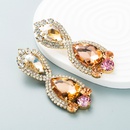 European and American color diamond series alloy full diamond geometric earrings female trend earringspicture13
