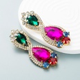 European and American color diamond series alloy full diamond geometric earrings female trend earringspicture15