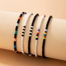 Bohemian ethnic style beaded color rice beads black and white contrast color bracelet fivepiece setpicture7