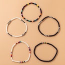 Bohemian ethnic style beaded color rice beads black and white contrast color bracelet fivepiece setpicture11