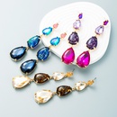 Fashion color diamond series multilayer dropshaped alloy diamond resin earrings wholesalepicture9