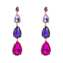 Fashion color diamond series multilayer dropshaped alloy diamond resin earrings wholesalepicture14