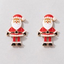 European and American crossborder personality Santa Claus dripping oil earrings irregular pearl earringspicture9