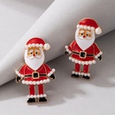 European and American crossborder personality Santa Claus dripping oil earrings irregular pearl earringspicture12