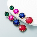 Fashion color diamond series alloy super flash long earring female wholesalepicture12