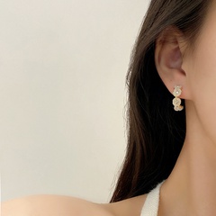Corée du Sud fleur boucles d'oreilles personnalité féminine conception boucle d'oreille bijoux d'oreille