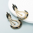 Fashion colored diamond series creative anchorshaped rhinestone diamond geometric earrings NHLN465572picture11